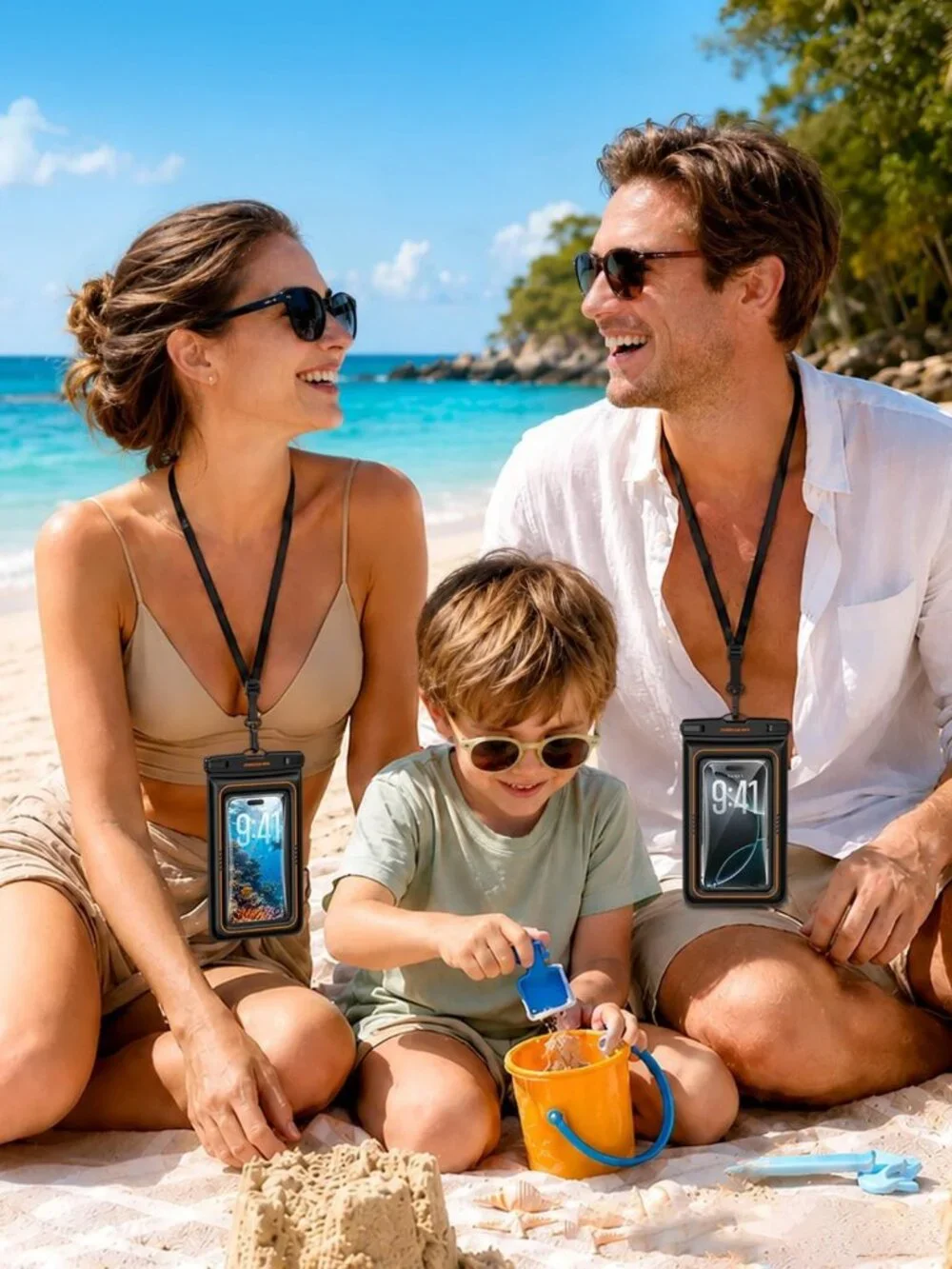 Waterproof Phone Pouch 2 Pack - Floating Case for Beach, Pool & Water Sports